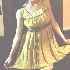 $398 Max Studio Silk & Crocheted Baby Doll Dress XS